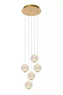 Lampy sufitowe - Lucide Cintra 13499/22/60 lampa wisząca zwis 5x21W LED 2700 złota - miniaturka - grafika 1