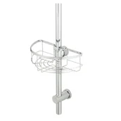 Półki łazienkowe - Samoprzylepna półka łazienkowa ze stali nierdzewnej w kolorze srebra Floresta – Wenko - miniaturka - grafika 1