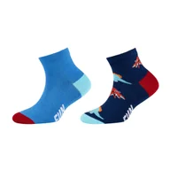 Skarpetki dla dzieci - Skarpety dziecięce FUNSOCKS KIDS ORGANIC COTTON MOTIFS QUARTER 2P - miniaturka - grafika 1