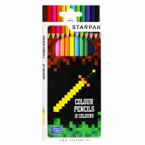 Starpak Kredki ołówkowe Pixel Game 484791 12 kolorów - Przybory szkolne - miniaturka - grafika 1