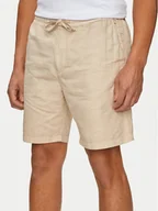 Spodenki męskie - Pepe Jeans Szorty materiałowe Relaxed Linen Smart Shorts PM801093 Beżowy Regular Fit - miniaturka - grafika 1