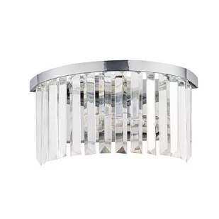 Nowodvorski Luksusowy kinkiet kryształowy CRISTAL SILVER 2x E14 60W srebrny 7632 - Lampy ścienne - miniaturka - grafika 1