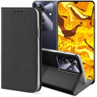Etui i futerały do telefonów - ETUI Z KLAPKĄ DO REALME NOTE 60 CZARNE ZAMYKANE MAGNETYCZNE KABURA CASE - miniaturka - grafika 1