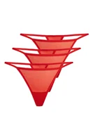 Komplety bielizny - Wielopak Stringi damskie z siateczki Paski Teyli - miniaturka - grafika 1