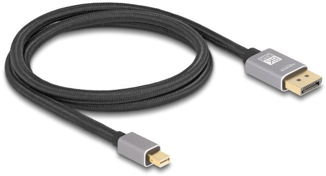 Kabel Delock Mini DisplayPort do DisplayPort Kabel 8K 60 Hz 1 m szary metal bez funkcji blokady