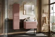 Meble łazienkowe - Zestaw mebli łazienkowych z umywalką, Iconic, różowy, mat - miniaturka - grafika 1