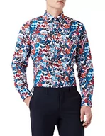 Koszule męskie - Seidensticker Męska koszula biznesowa X-Slim długi rękaw kołnierz kent 100% bawełna, czerwony, 37 - miniaturka - grafika 1