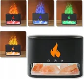 Nawilżacze powietrza - DYFUZOR NAWILŻACZ POWIETRZA LAMPKA NOCNA LED EFEKT PŁOMIENIA KOMINEK + SÓL [FH-01] - miniaturka - grafika 1