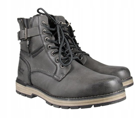 TOM TAILOR TRZEWIKI MĘSKIE SZARE Z OCIEPLENIEM 45 JTG