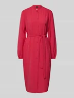 Sukienki - Sukienka o długości do kolan z wiązanym paskiem model ‘Deborah’ - miniaturka - grafika 1