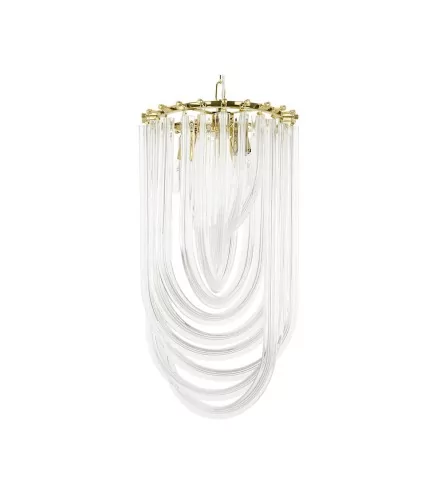 KingHome Lampa wisząca MURANO L złota szkło metal JD9607-L.GOLD