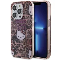 Etui i futerały do telefonów - Etui HELLO KITTY IML Tags Graffiti do Apple iPhone 13/13 Pro Różowy - miniaturka - grafika 1