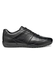 Geox Skórzane sneakersy "Wells" w kolorze czarnym - Trampki męskie - miniaturka - grafika 1