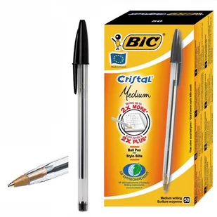 BIC Długopis Cristal - czarny - Długopisy - miniaturka - grafika 1