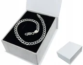 Bransoletki - Bransoletka dl nastolatka ,mężczyzny srebro 925, pancerka , 22cm - miniaturka - grafika 1