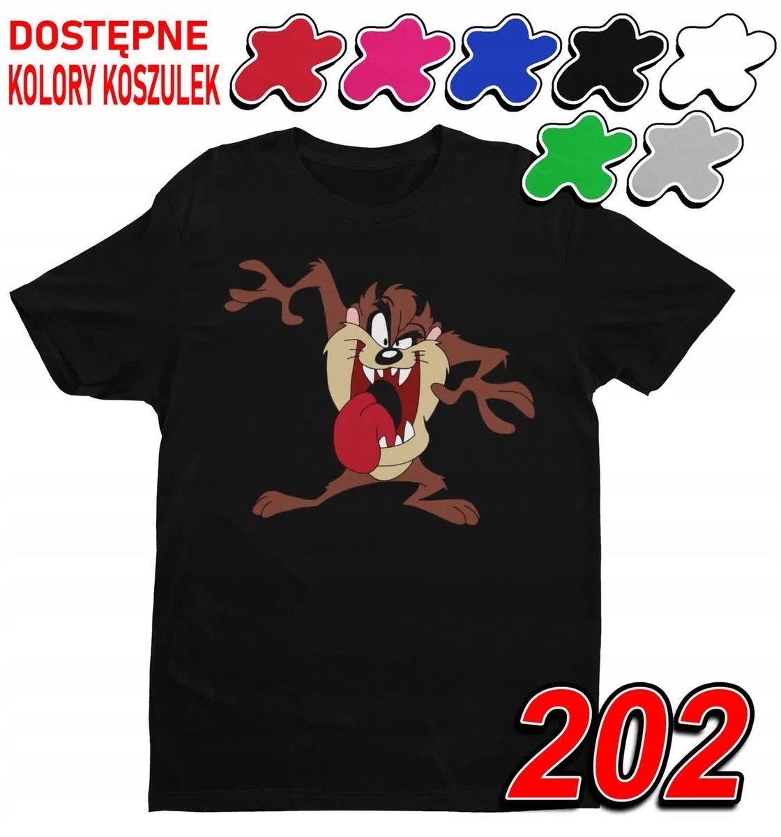 Dziecięca Koszulka T-Shirt Z Nadrukiem Taz Diabeł Tasmański - L 146-152