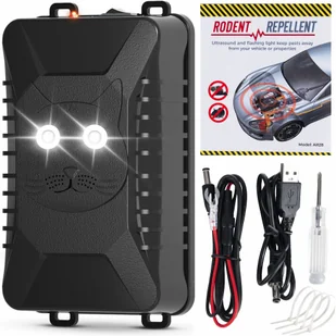 Odstraszacz Led Samochodowy Gryzoni Kun Do Auta 3x Zasilanie Usb 5V 12V Bat - Zwalczanie i odstraszanie szkodników - miniaturka - grafika 1