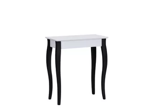 Konsola LILLO 65x35cm Czarne Nogi / Biała - Konsole i sekretarzyki - miniaturka - grafika 1