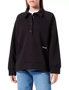Replay Bluza damska, 098 BLACK, XS - Bluzy damskie - miniaturka - grafika 1