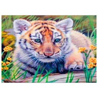 Zabawki kreatywne - Mozaika diamentowa, haft 30x40 Tygrys mały Flamingo line - miniaturka - grafika 1