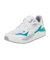 Trampki męskie - PUMA Męskie trampki MAPF1 X-RAY Speed Sneaker, białe spektrum zielone, srebrne, 4 UK - miniaturka - grafika 1