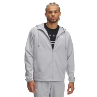 Kurtki męskie - Męska kurtka wiatrówka Under Armour UA Rival Woven - szara - miniaturka - grafika 1