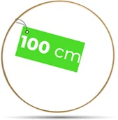 Wyposażenie pokoiku dziecięcego - Metalowa obręcz koło łapacz snów ZŁOTA MAT 100 cm - miniaturka - grafika 1