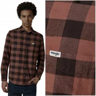 Koszule męskie - Wrangler 1 PKT SHIRT Root Beer bawełniana koszula w kratę REGULAR FIT XXL - miniaturka - grafika 1