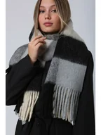 Apaszki i szaliki damskie - Lucky Bees Szal w kolorze czarno-szarym - 200 x 45 cm - miniaturka - grafika 1