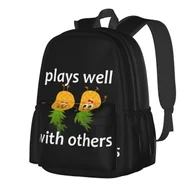 Torby na laptopy - Upside Down Ananas Dobrze Bawi Się Z Innymi Zabawny Plecak Swinger,Plecak podróżny o dużej pojemności,Plecak na laptopa,Wodoodporny plecak dla kobi... - miniaturka - grafika 1