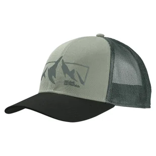 Czapka z daszkiem Jack Wolfskin BRAND CAP MOUNTAIN mint leaf - ONE SIZE - Czapki męskie - miniaturka - grafika 1