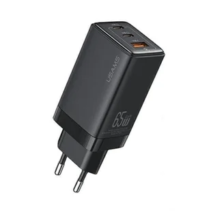 USAMS Ład. siec. 2xUSB-C+1xUSB 65W (only head) GaN PD3.0 +QC3.0 Fast Charging czarny/black Sandru Series CC180TC01 (US-CC180) - Ładowarki do telefonów - miniaturka - grafika 14
