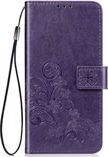 Etui na telefon komórkowy Pokrowiec ochronny Etui z klapką Uchwyt na kartę Kwiaty, Kolor: fioletowy, Wybierz model: Samsung Galaxy S21 Plus - Etui i futerały do telefonów - miniaturka - grafika 1