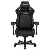 Fotele gamingowe - Anda Seat Kaiser 4 L Gamingowy do 120kg Skóra Eco Czarny - miniaturka - grafika 1