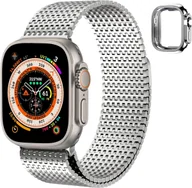Akcesoria do smartwatchy - BRANSOLETA DO ZEGARKA APPLE WATCH ULTRA/ULTRA 2 49mm SREBRNA +ETUI - miniaturka - grafika 1