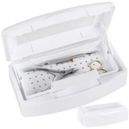 Sterylizator narzędzi i drobnych przyborów - pojemnik do dezynfekcji + sitko - zapewnienie właściwych warunków higienicznych - kompaktowy rozmiar, łat - Meble i wyposażenie gabinetów medycznych - miniaturka - grafika 1