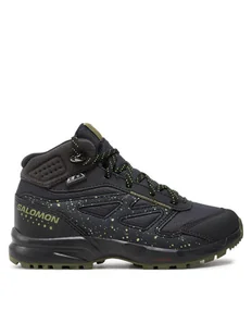 Salomon Trekkingi Outway Mid Climasalomon™ Waterproof L47283500 Czarny - Buty trekkingowe dziecięce - miniaturka - grafika 1