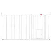 Pozostałe akcesoria dla psów - Carlson szeroka barierka z drzwiami dla kota - Wys. x szer.: 76 cm x 129 - 150 cm - miniaturka - grafika 1