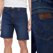 Spodenki męskie - Wrangler TEXAS SHORTS Storm KRÓTKIE CIEMNE SPODENKI JEANSOWE SZORTY W38 - miniaturka - grafika 1