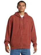 Bluzy męskie - Quiksilver Bluza z kapturem zapinana na zamek SALT WATER ZIP BLUZA męska brązowa S - miniaturka - grafika 1