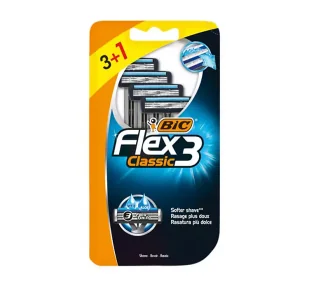 BIC Flex3 Classic, Maszynki do golenia, 3+1 ostrza - Maszynki do golenia i wkłady - miniaturka - grafika 1