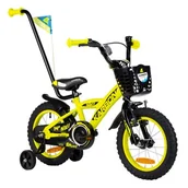 Rowery - Karbon Niki 14 cali Limonkowo-czarny 2023 - miniaturka - grafika 1