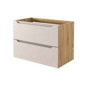 Szafki łazienkowe - Szafka łazienkowa pod umywalkę Comad Luxor 80 cm beż/jasne drewno 82-80-2S - miniaturka - grafika 1