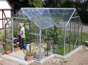 VITAVIA szklarnia ogrodowa Sirius 13000, zielona - (13 m2; 3,84 x 3,84 m) szkło hartowane + baza - Szklarnie ogrodowe - miniaturka - grafika 24