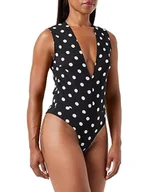 Koszulki i topy damskie - Pinko Pokój Body Georgette Stretch Koszulka damska, Zz2_czarny/biały, XXS - miniaturka - grafika 1