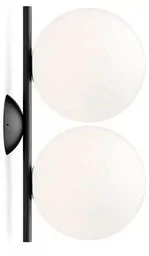 Flos - IC C/W1 Double Lampa Sufitowa/Ścienna Czarna Flos - Lampy sufitowe - miniaturka - grafika 1