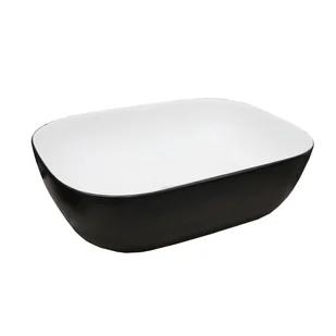 DOMINO Gulia White/Black 46 X 32.5 - Umywalki - miniaturka - grafika 1