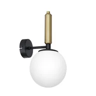 Lampy ścienne - Luminex Spira 3335 kinkiet lampa ścienna 1x60W E14 czarny/złoty - miniaturka - grafika 1