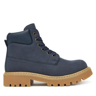 Trapery Tommy Hilfiger T3X5-34125-1269 D Granatowy - Buty dla chłopców - miniaturka - grafika 1