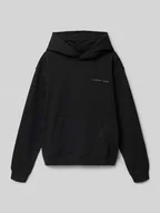 Swetry dla chłopców - Bluza z kapturem o kroju relaxed fit z nadrukiem z logo - miniaturka - grafika 1